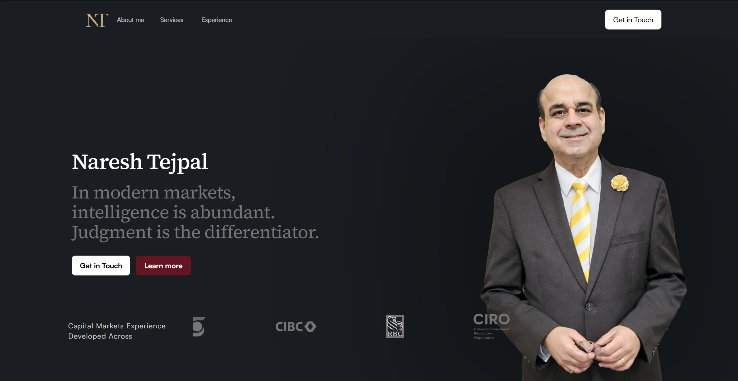 Naresh Tejpal Website Screenshot